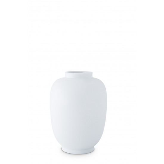 Vase in Lampionform 19cm, Weiß