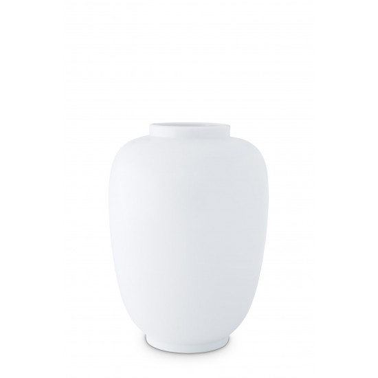 Vase in Lampionform 22cm, Weiß