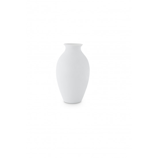 Vase stromlinienförmig 20cm, Weiß
