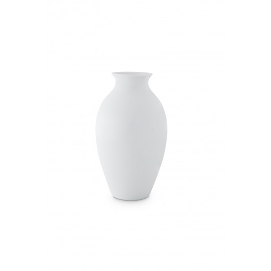 Vase stromlinienförmig 25cm, Weiß