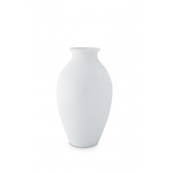 Vase stromlinienförmig 32cm, Weiß