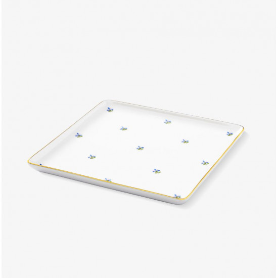 Quadratische Platte 16x16cm, Kornblumenstreuer
