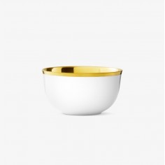 Champagne bowl, white and gold