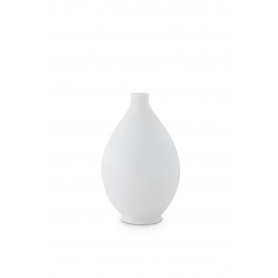 Art Déco Vase 16cm, Weiß