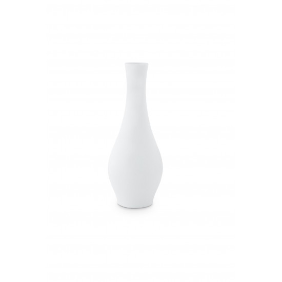 Hohe bauchige Vase 26cm, Weiß