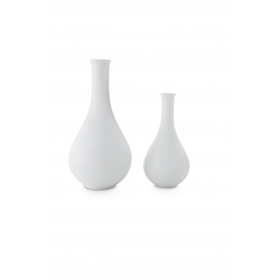 2er Set Vase für Fresien 21 cm und 16cm, Weiß