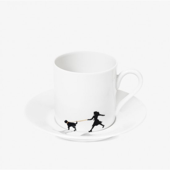 Kaffeetasse 0,15l, "Frau mit Hund"