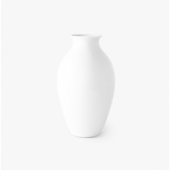 Elegante mittelhohe Hohe Vase 22cm, weiss