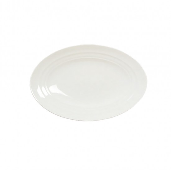 Platte Opus oval 32 x 21 cm, Weiß